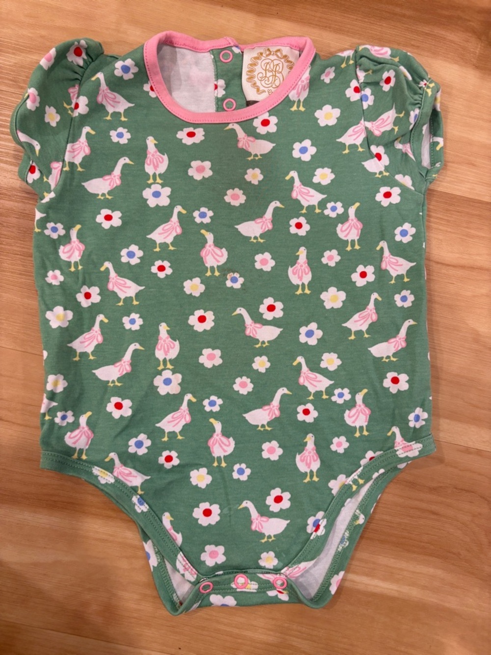 The Beaufort Bonnet Company Green Floral Duck One-Piece